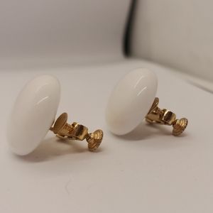 Clean White Vintage Earrings